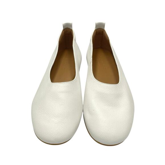 Everlane NEW White Leather Day Glove Slip On Ballet Flats - Picture 4 of 11